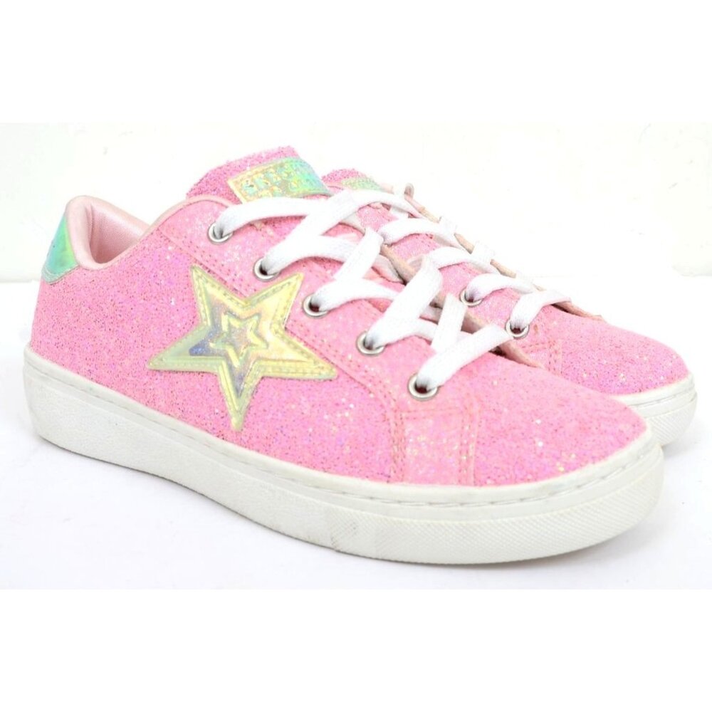 Skechers Goldie Sparkle It Up Pink Kids Girls Size 13 Sneakers Low Top Lace Up